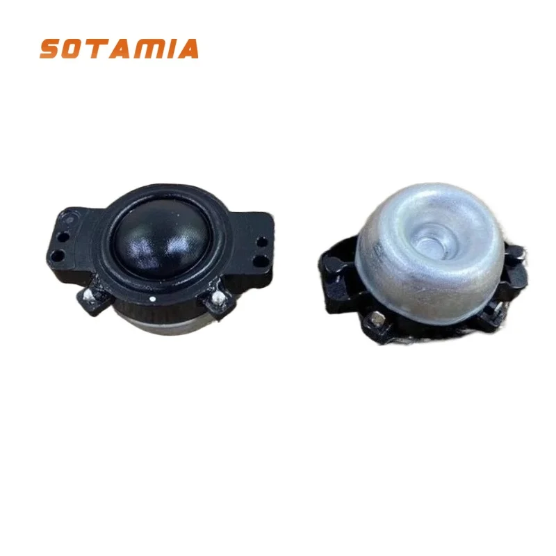 Sotamia 2 peças 1 Polegada tweeter de filme de seda 4 ohm 15 watts terras raras forte filme cúpula magnética anti-magnética capa de alumínio alto-falante