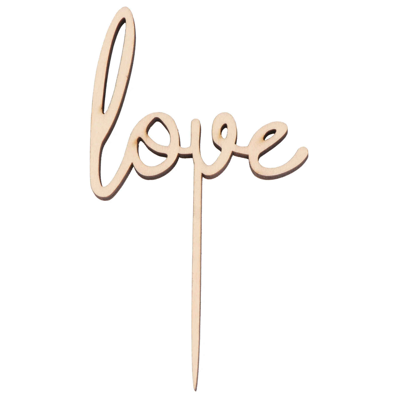 

Wooden Cake Topper Elegant Color Romantic Wedding Anniversaries Parties New Year Christmas Cake Decor Wooden Insert Love Letters