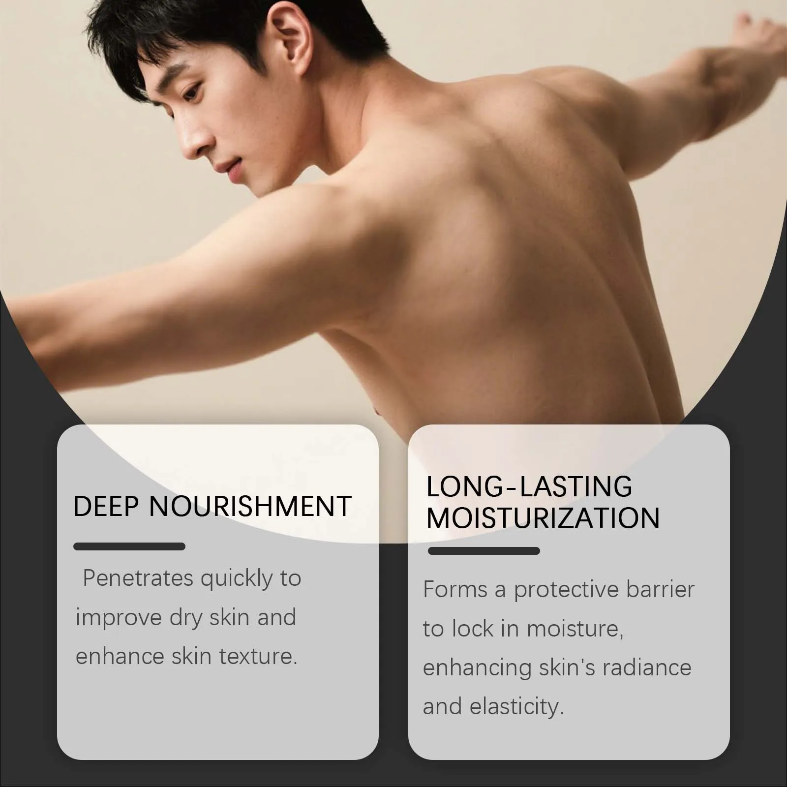 كريم الجسم المعطر للرجال من إيست مون، مستخلص خشب الصندل، غير دهني، سريع الامتصاص، يحسن مرونة نسيج البشرة الجافة #4