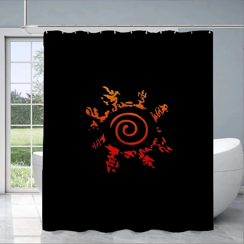 Anime Shower Curtain 3D Printed Waterproof Polyester Fabric Paint Bath Curtains Home Bathroom Decor Bath Curtain With 12Hook 1PC