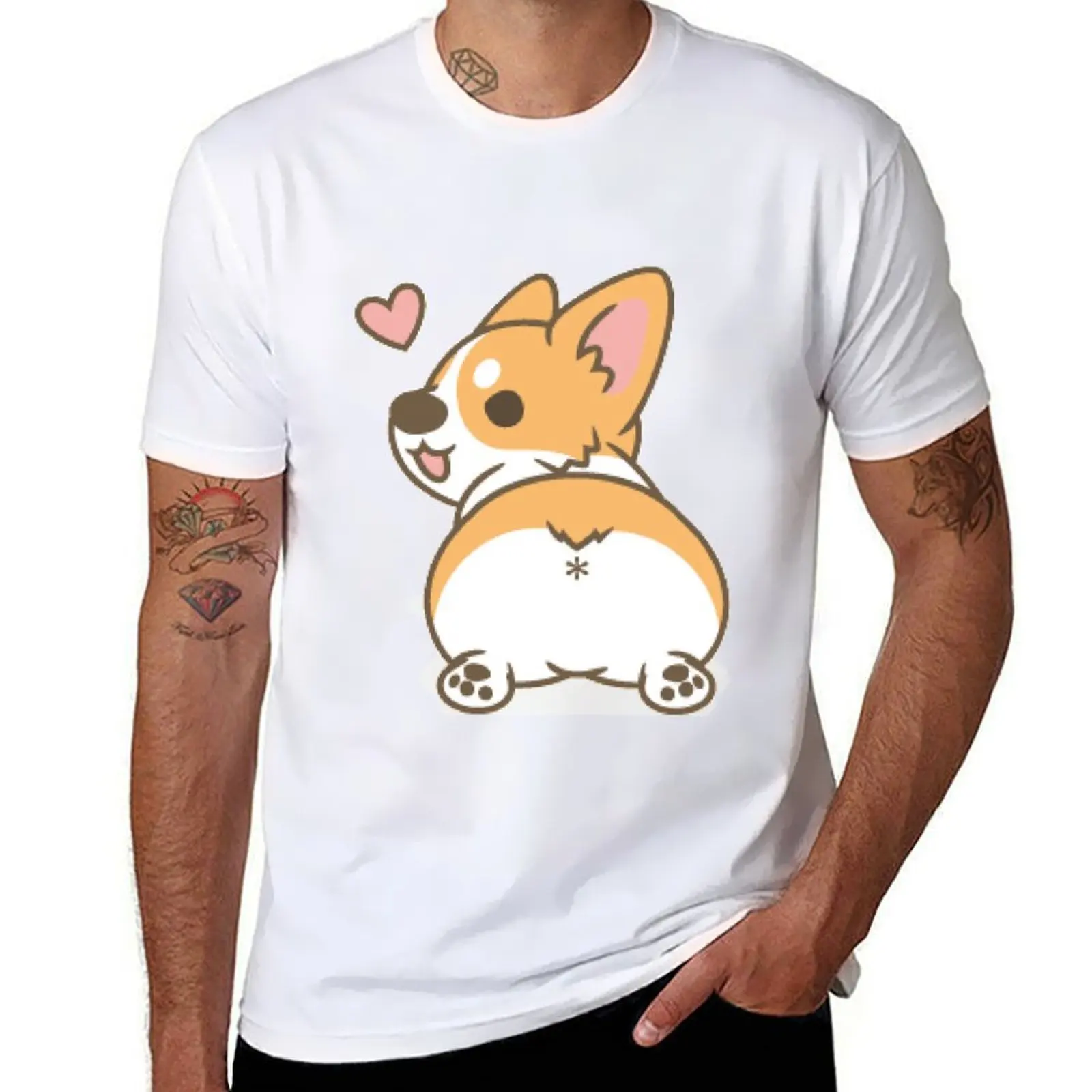 

Corgi butt T-Shirt t shirts for man cotton soft t shirt man casual t shirts for man cotton T-Shirt