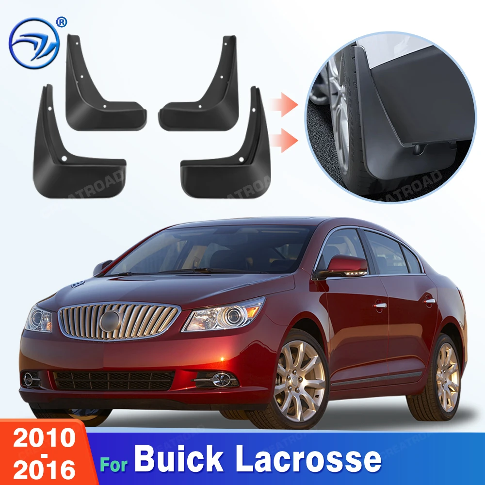 Custom Fit 4PCS Mud Flaps for Buick Lacrosse 2010 2011 2012 2013 2014 2015 2016 No Drilling Splash Guards Car Fender Accessories