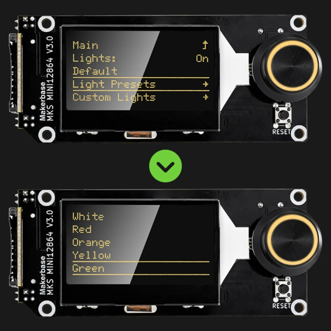 A17Z MKS Mini12864 V3 Insert SD Card Side LCD Smart Display Screen 3D Printer Parts for MKS Robin Nano V2/3 GenL Mini 12864