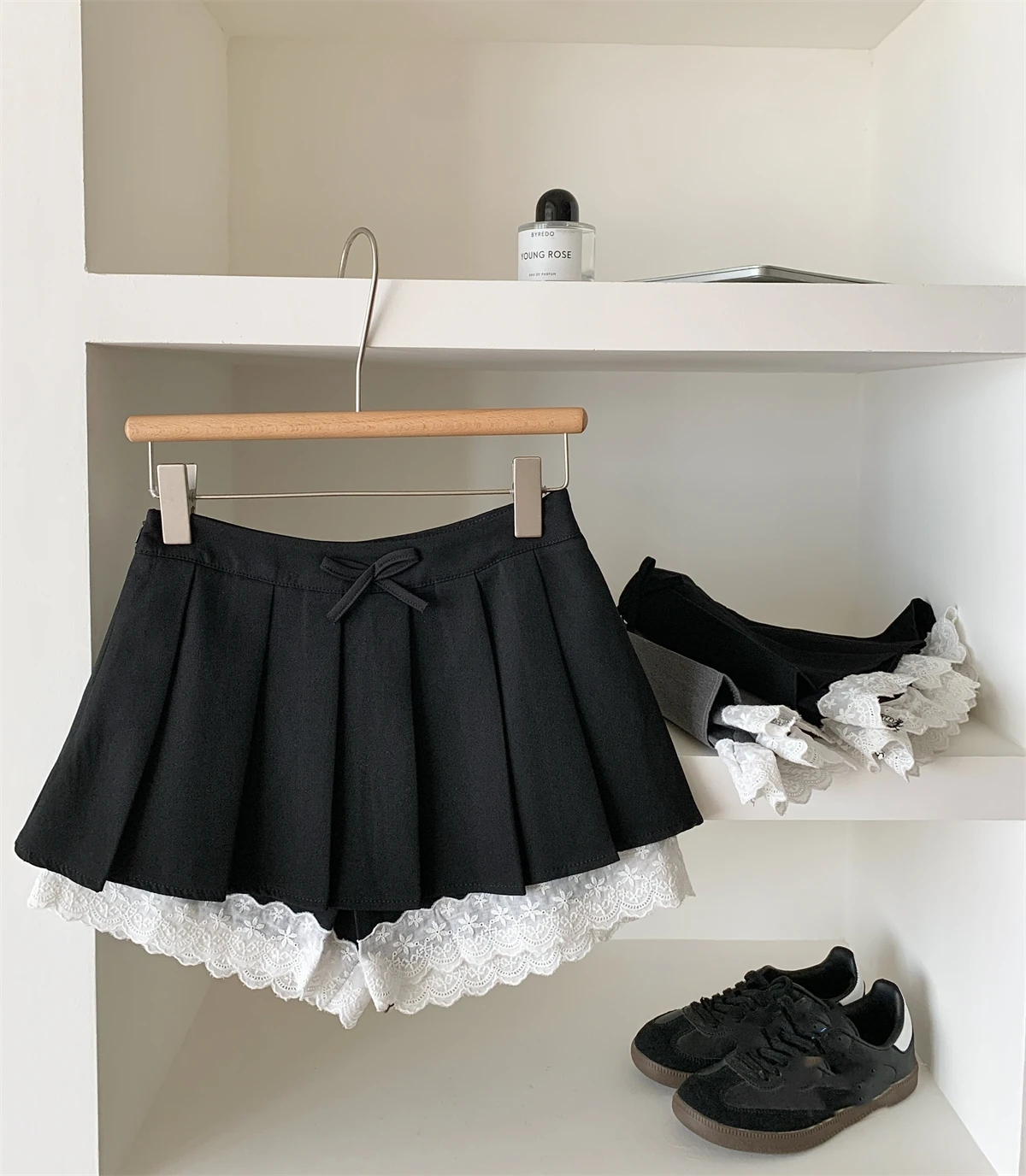 Y2K Ruffles Black Gray Mini Skirt Women Korean Patchwork Pleated Skirts Japanese Kawaii High Waist All Match Pleated Skirt New