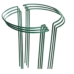 Confezione da 6 picchetti di supporto per piante con fiocco alto 60Cm, supporti da giardino in metallo resistente cerchi a fiore semicircolari