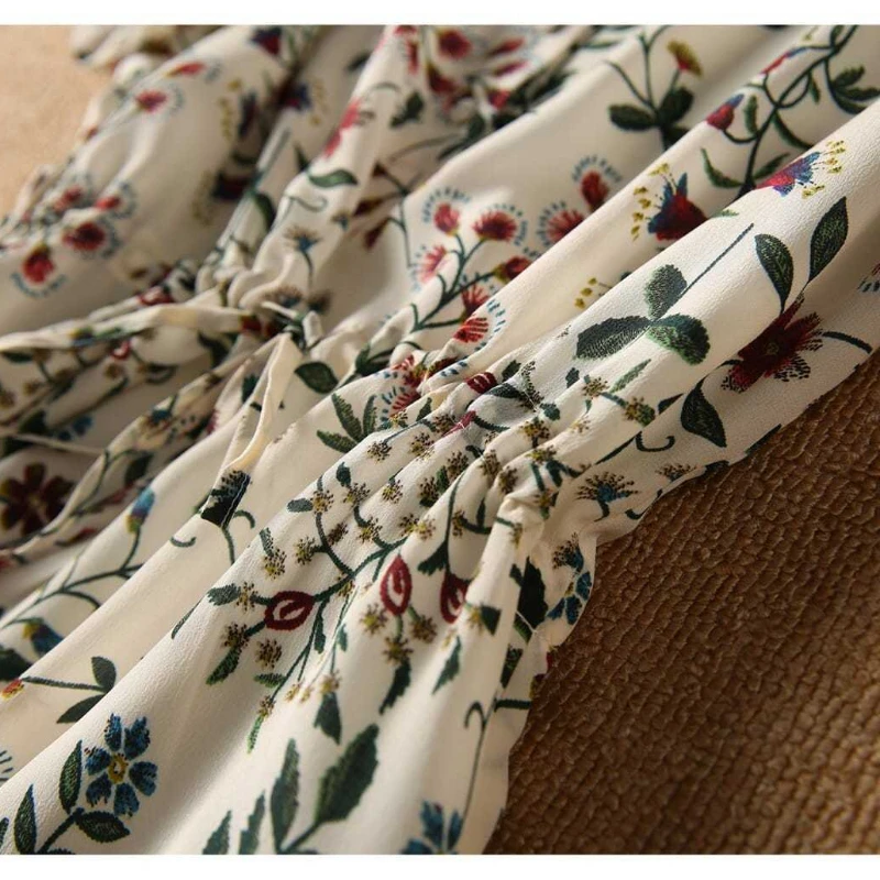 2021 New Ladies Short Sleeve Printed Drawstring Lace Chiffon Fashion Chic Floral Ladies Mini Dress Gothic Vestidos dress D153
