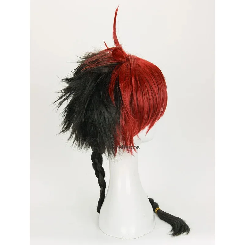 كوسبلاي @ سيراف أوف ذا إند كراولي أوسفورد باروكات كوسبلاي على غرار أسود أحمر مضفر مقاومة للحرارة شعر مستعار اصطناعي + شعر مستعار Capcospl