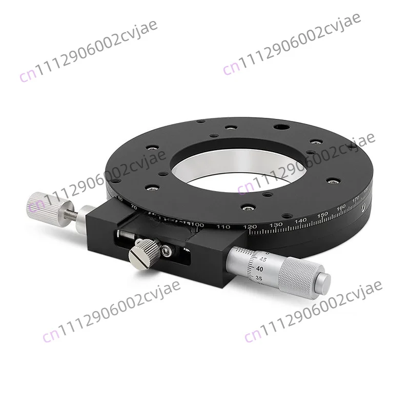 R-axis hollow rotary slide manual precision fine-tuning high precision 360 ° angle optical displacement platform indexing disc