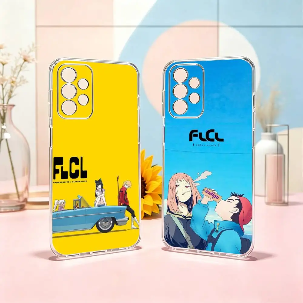 Fooly Cooly-Y FLCL Anime  Phone Case Transparent Silicone Soft For Samsung S25,S24,S21,S22,S23,S30,Ultra,S20,Plus,Fe Gift
