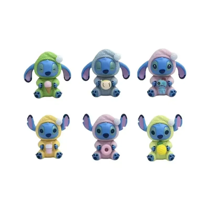 TAKARA TOMY Stitch Blind Box Bag Eat Some Thing Before Sleep Series Vinyl Pendant Doll Mystery Box Fluffy Doll Surprise Gifts