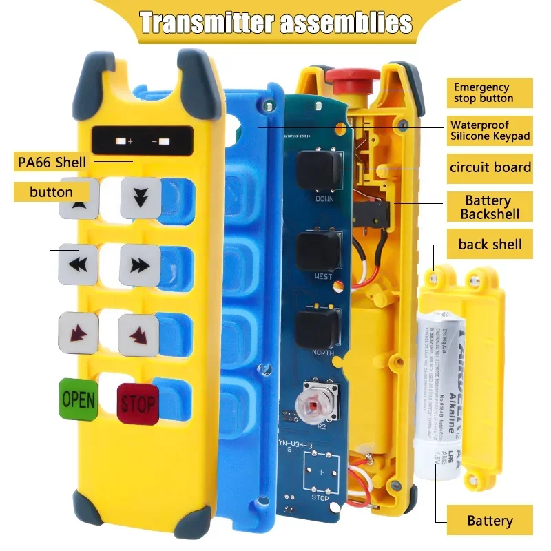 Guaranteed Service Great Discount 6 Buttons 2 Speed Industrial Overhead Crane Radio Remote Control