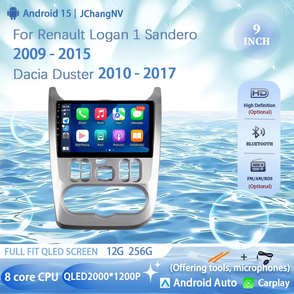 

Car Radio For Renault Logan 1 Sandero 2009 - 2015 Dacia Duster 2010 - 2017Multimedia Video Player Navigation