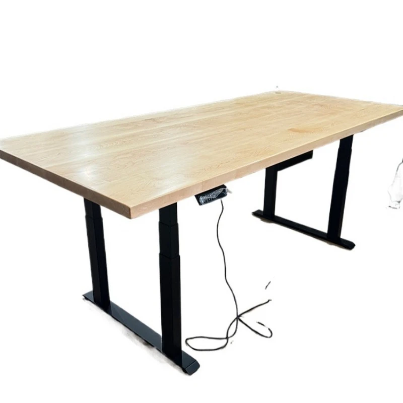 

4. Подъемный стол с двигателем, массив дерева, электрические подъемные ножки стола, большой офисный стол, компьютерный стол, письменный стол, подставка для чайного столика