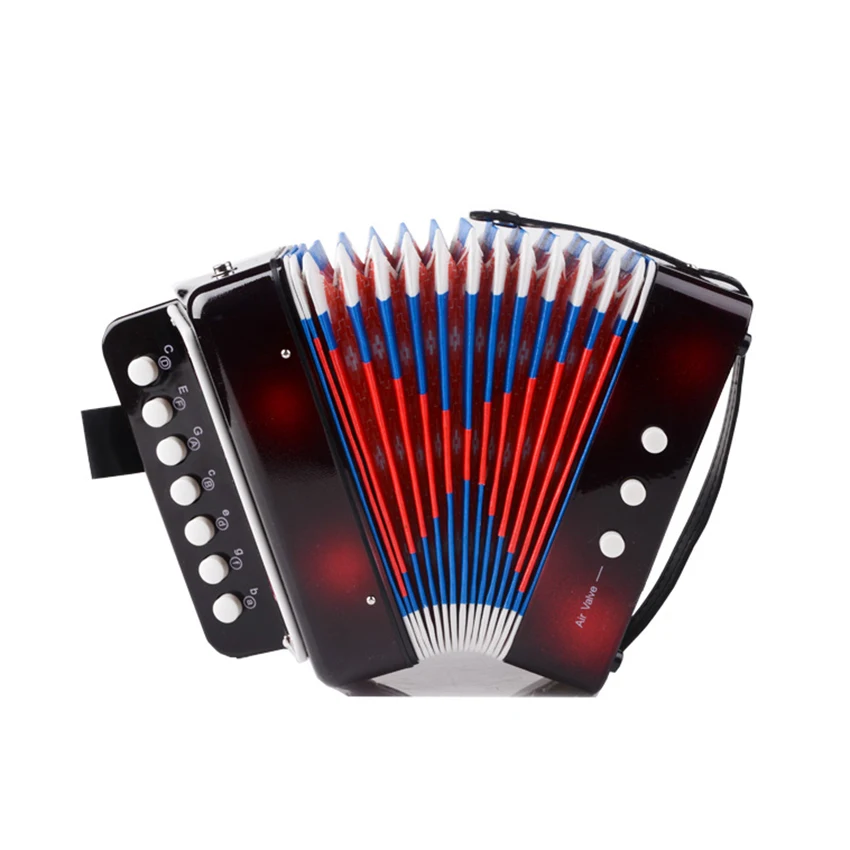 Acordeón Infantil de 7 Teclas, Instrumento Musical, Concertina, Gaita, Melódica, Piano, Teclado