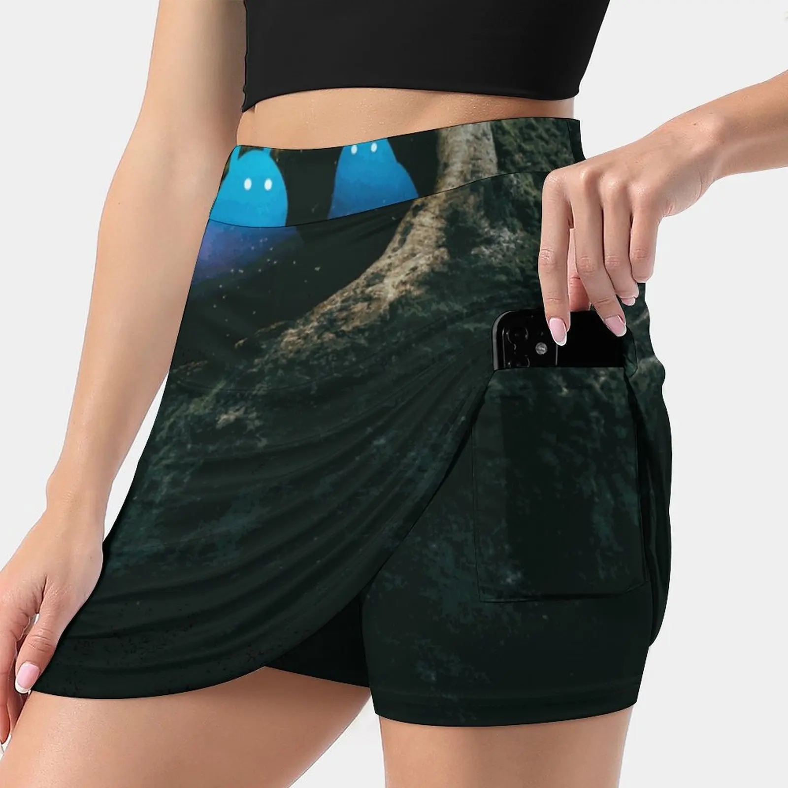 

In The Forest Of The Night Women Tennis Skirts Golf Badminton Pantskirt Sports Phone Pocket Skort Hotamr Monsters Tree Amr