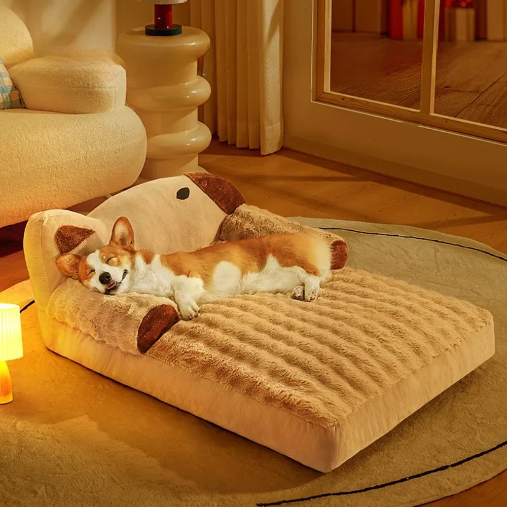 

Autumn Winter Warm Dog Bed anti-slip Large Space Removable and Washable Dog Sofa Beds Comfortable Soft Pet Supplies Products
