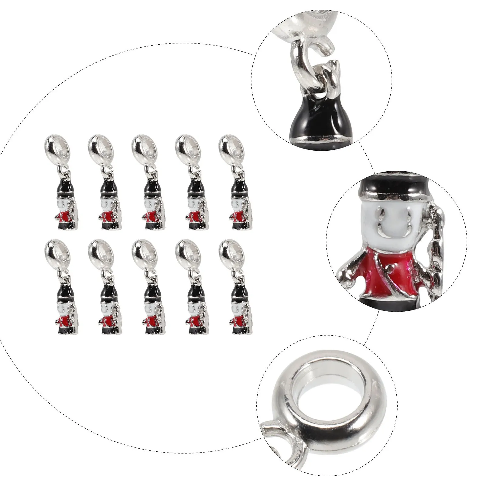 

10 Pcs Retro Accessories DIY Crafts Charms Making Necklace Christmas Decorations Jewelry for Nutcracker Pin