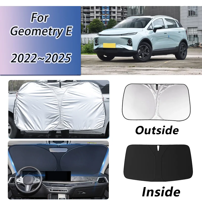 

Для Geely Geometry E 2022 2023 2024 2025 автомобильная штора на лобовое стекло солнцезащитный козырек складной УФ-блокирующий козырек автомобильные аксессуары