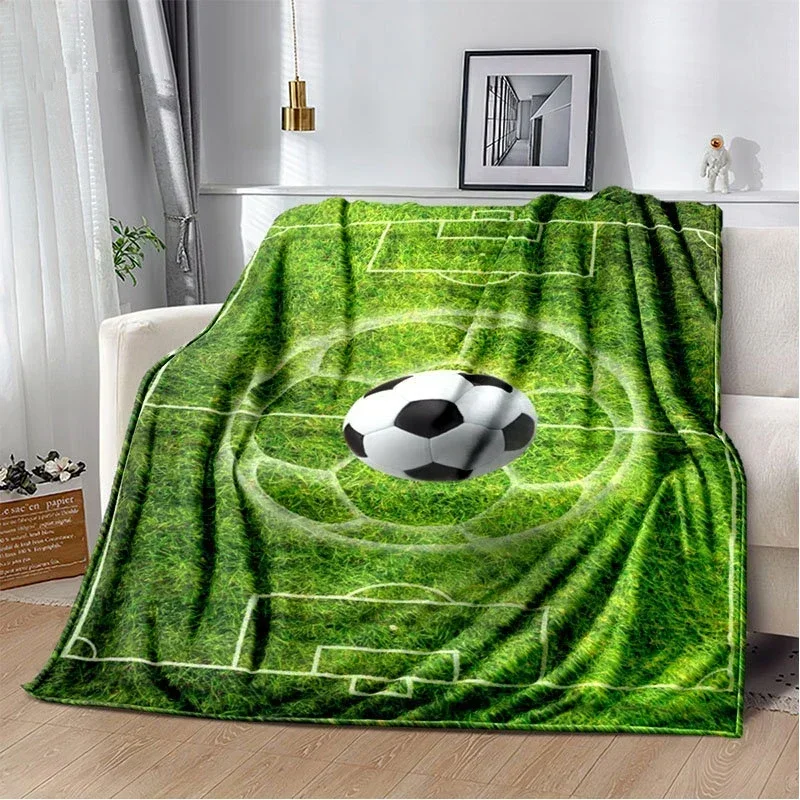 Soccer Goal Shooting Blanket, Soft Flannel Blanket for Bed, Sofa, Quilt, Heart l Home, Birthday Gifts