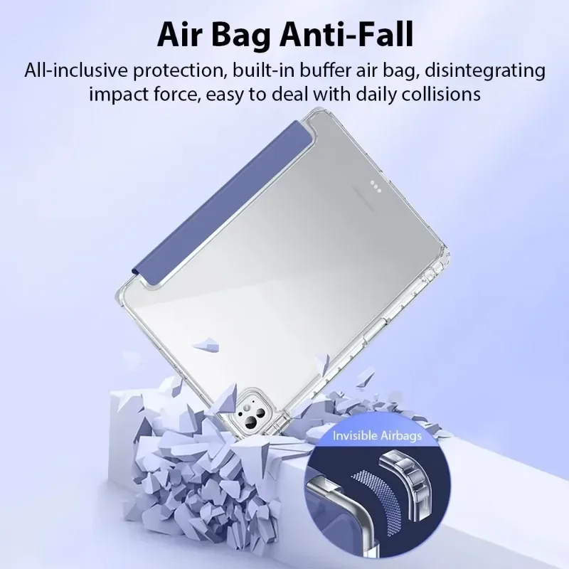 Capa para ipad pro13 11 mini 6 7 funda para ipad 10a geração 10.9 7a 8a 9a 9.7 10.2 polegadas acessórios de capa com suporte para caneta