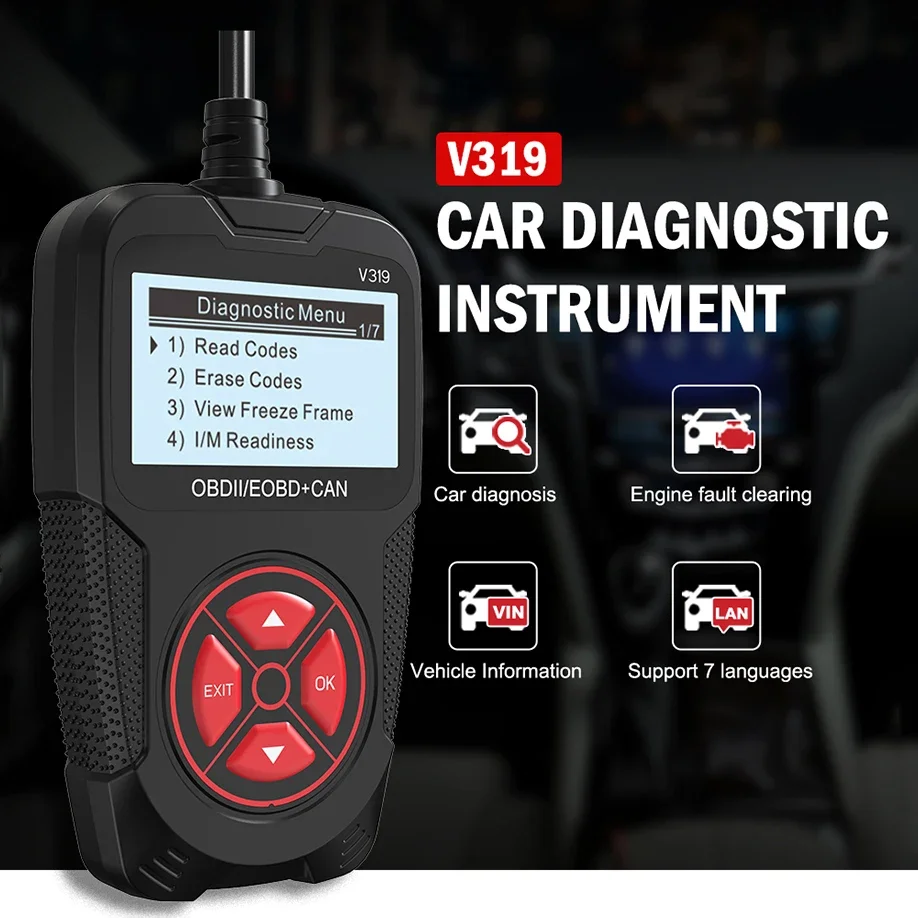 Professional Automotive OBD2 Scanner OBD Fault Code Reader Check Engine Fault Diagnostic Tool MS309 Pro for Car