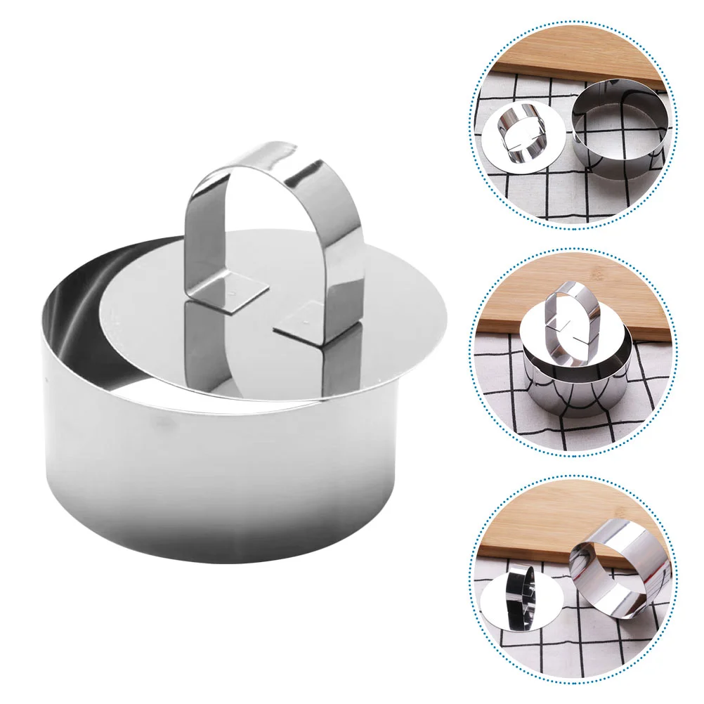 

6 Pcs Cake Mold Ring Molds for Baking Tart Rings Pastry Forming with Pusher Stainless Steel