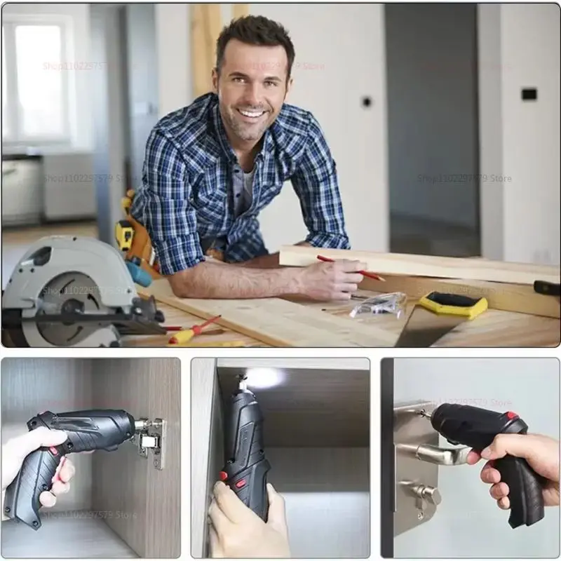 47pcs Rechargeable Electric Screwdriver Kit 3.6V Cordless Lithium Power Tool Set 1800mAh Battery Powered Portable Cordless view 6