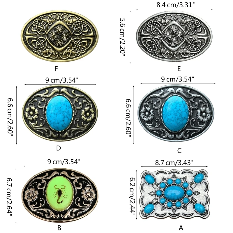 Western Cowboy Belt Buckles for Men Buckles Collection Casual Outfit