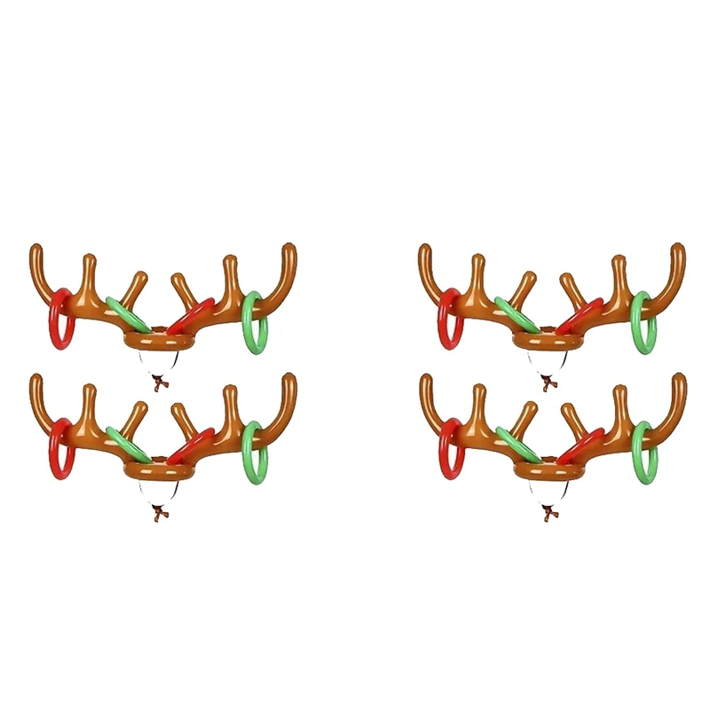 HOT-Reindeer Antler Hat Ring Game Children's Gift Christmas Family Game Toy New Year Decoration