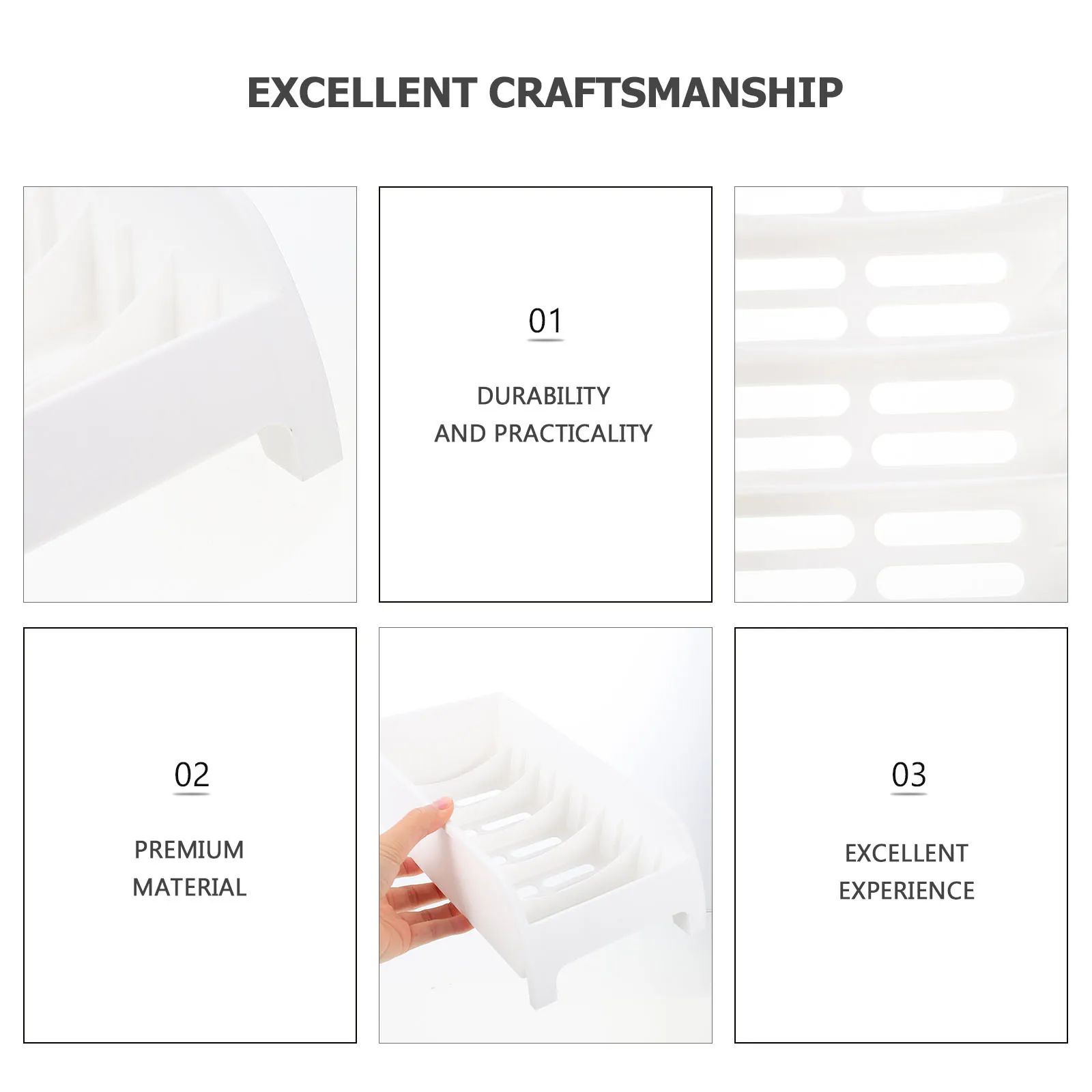 

Kitchen Dish Drain Rack Premium Plastic Tableware Storage Organizer Large Multi-Function Countertop Bowl Strainer Holder Drying