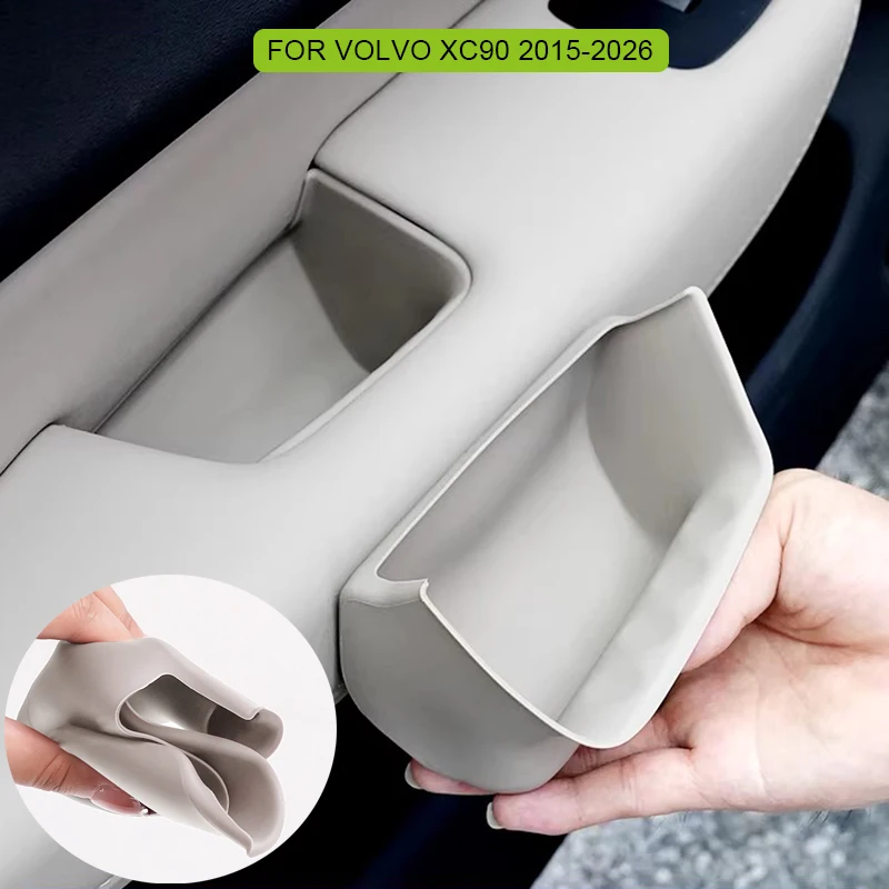 Car Door Storage Barrel for Volvo XC90 2015-2026 Organizer Door Armrest Stowing Box Holder Container Tray Interior Accessories