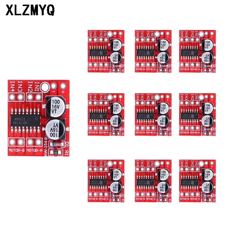 10pcs L298N DC Motor Drive Controller Board Module 2.5A Mini Reversing PWM Speed Stepping Motor Drive Board For Arduino DIY Kit