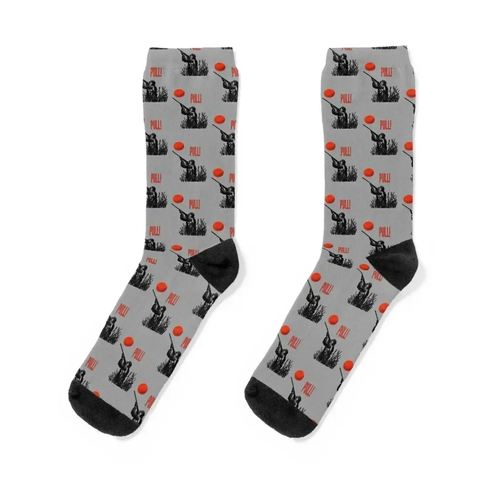 Skeet Clay Shooting Pigeon Trap Bird Hunters Shotgun Shells PULL! Socks luxe hiphop loose Socks For Man Women's