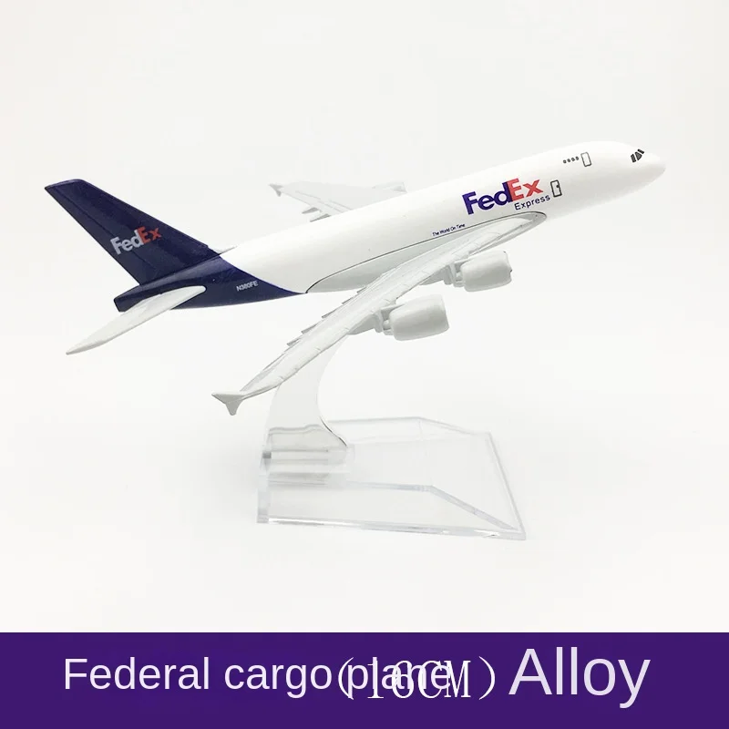 16cm Aircraft Model Federal Cargo Airplane Airbus A380 Diecast Aviation Plane Collectible Miniature Toys for Boys Dropshipping