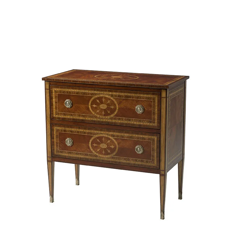 

Neoclassical, solid wood, chest, wood grain, parquet, bedside table, European style, court