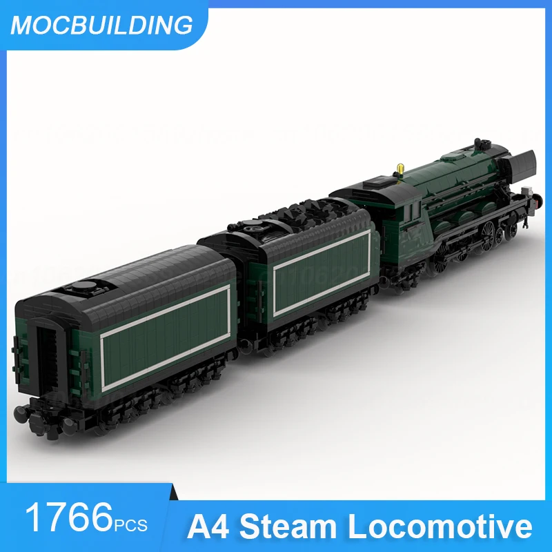 MOC Building Blocks Lner Class A4 รถจักรไอน้ํารถไฟรุ่น DIY ประกอบอิฐการขนส่งของเล่นสร้างสรรค์ของขวัญ 1766PCS