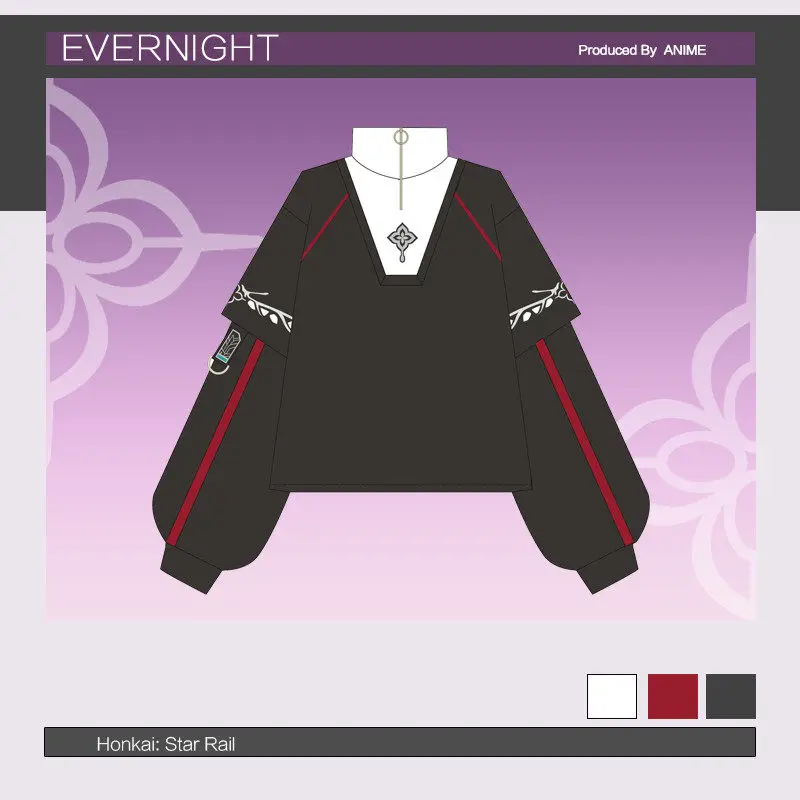 Kafka Honkai Star Rail March 7th Cosplay Costume Daily Anime Fashion Autumn Wind Coat Hoodies Tops Jacket JK Skirt Outfit Suit view 4