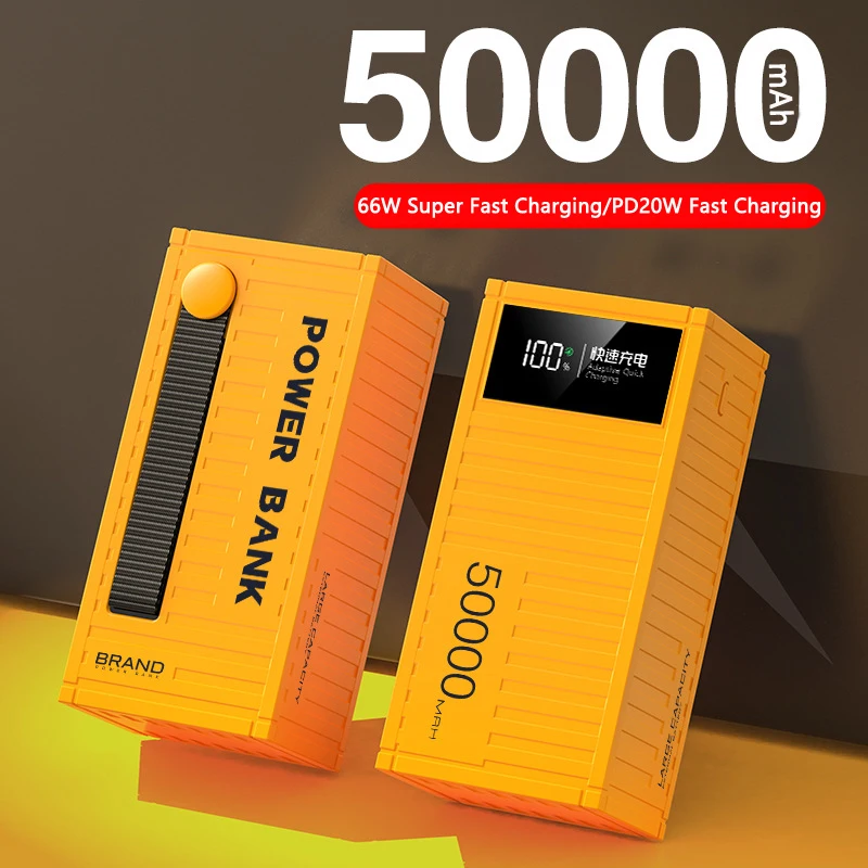 

Внешний аккумулятор на 50000 мА · ч, 66 Вт, Сверхбыстрая Зарядка для Huawei P50, внешний аккумулятор, портативное Внешнее зарядное устройство для iPhone, Xiaomi, Samsung