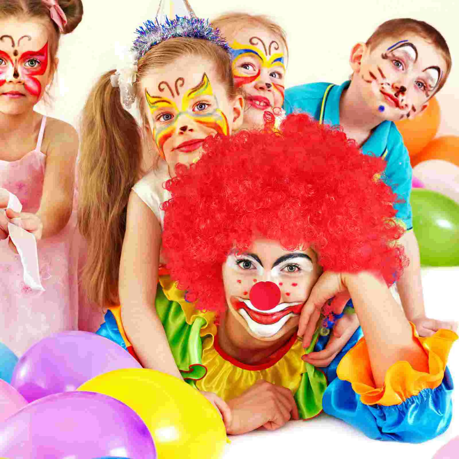 Disfraces de Halloween, accesorios de payaso, pelucas rizadas, fibra química para mascotas, guantes para niños, fiesta infantil