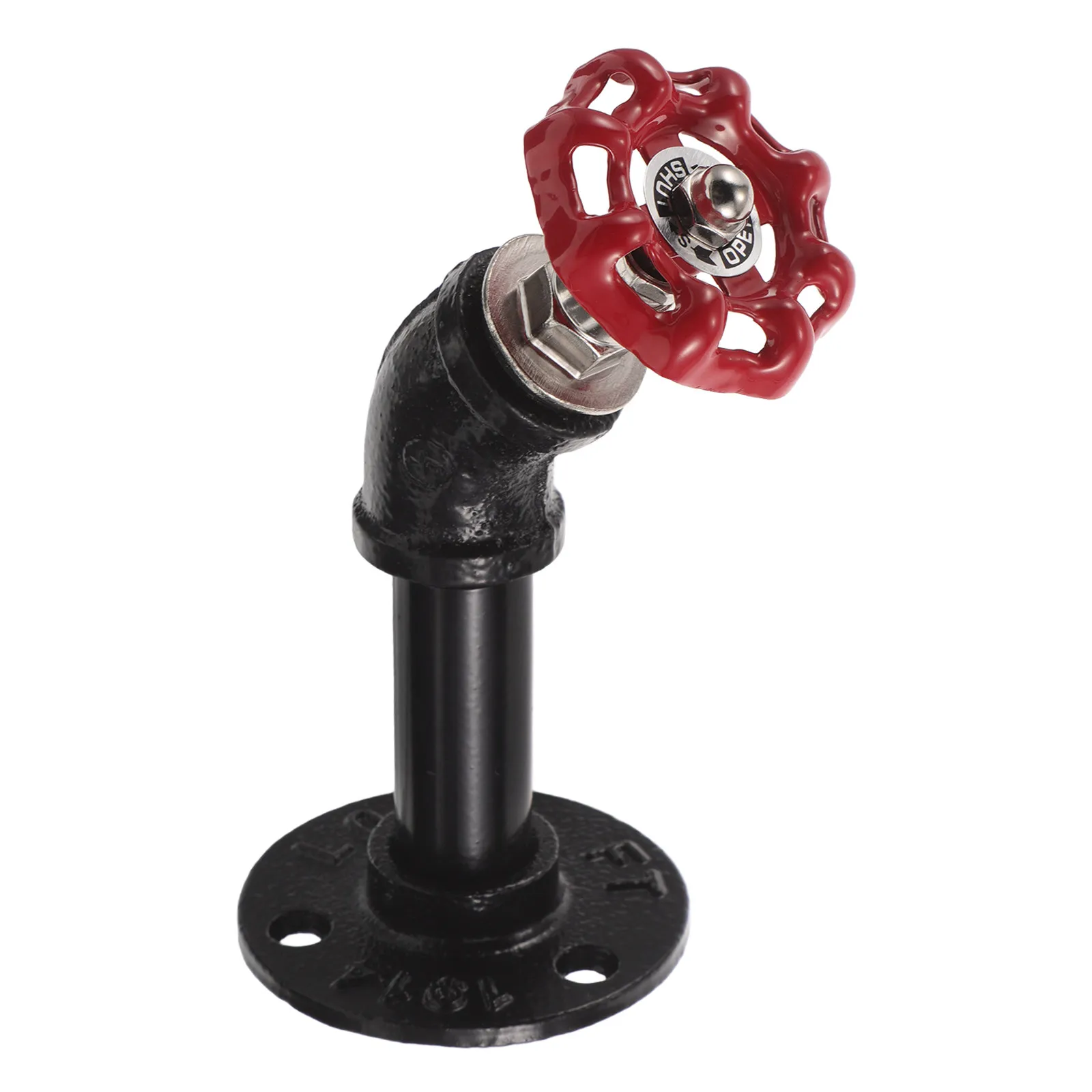 Industrial Style Robe Towel Hook Wall Mounted Iron Pipe Coat Hanger Hat Holder Bag Rack for Bathroom Bedroom Kitchen Vintage