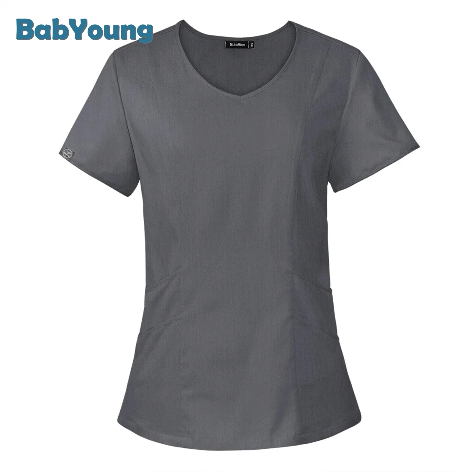 Monos de dentista, ropa de trabajo clínica, Tops de enfermería, uniforme de enfermera Simple, uniforme de trabajo de salón de belleza, blusa de laboratorio