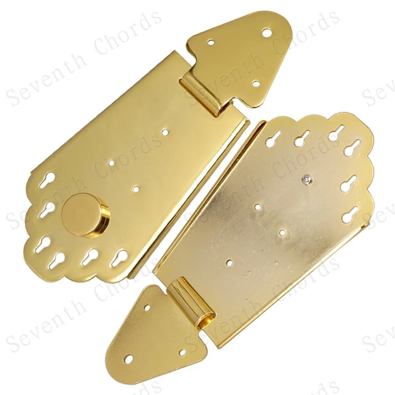 Ein Set Gitarrenbrücken für Hohlkörper- und Semi-Hollow-E-Gitarren in Chrom, Schwarz oder Gold zur Auswahl, Gitarrenzubehörteile – Detail 2