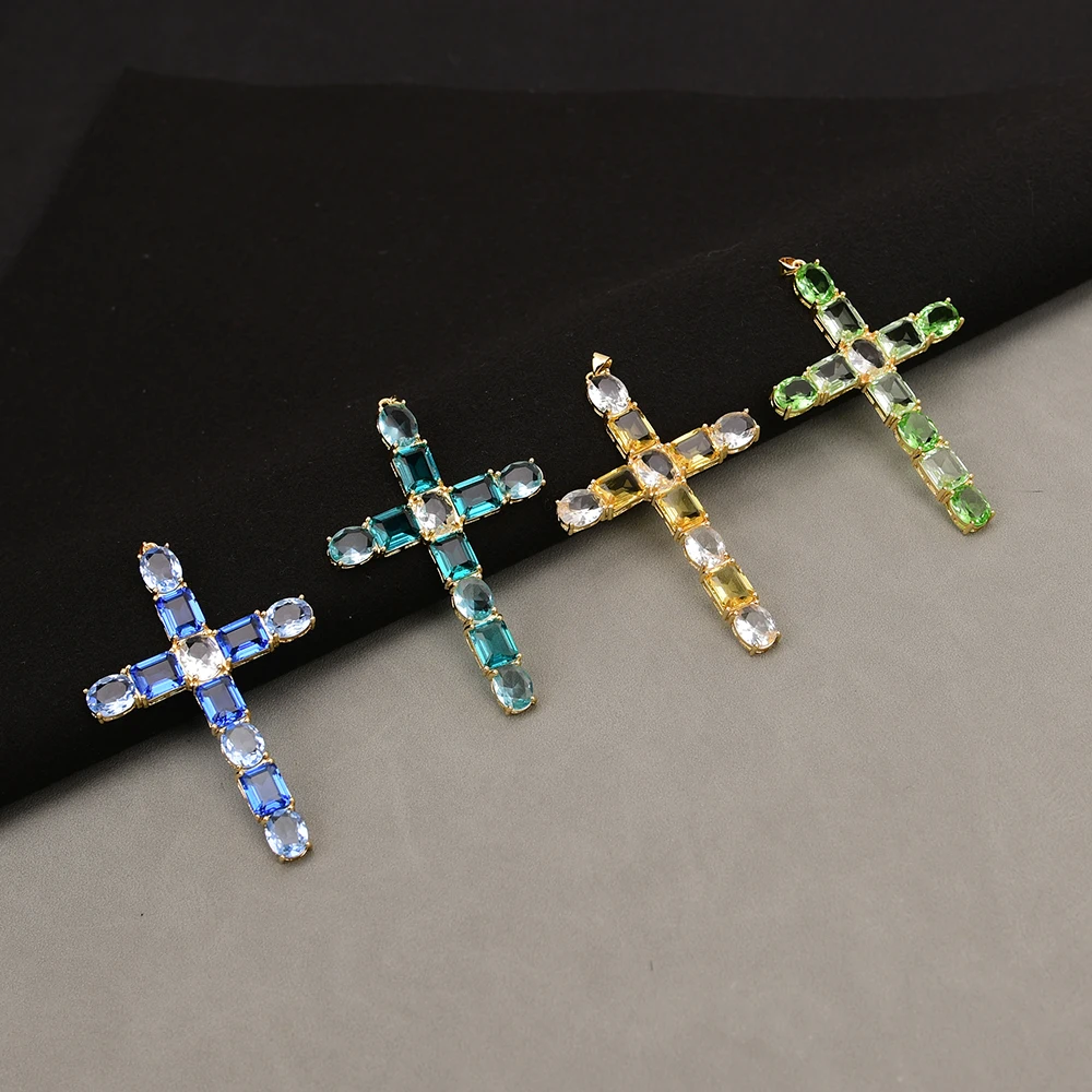 

APDGG 4 Pcs Multi 4 Color Crystal Charms Pendant