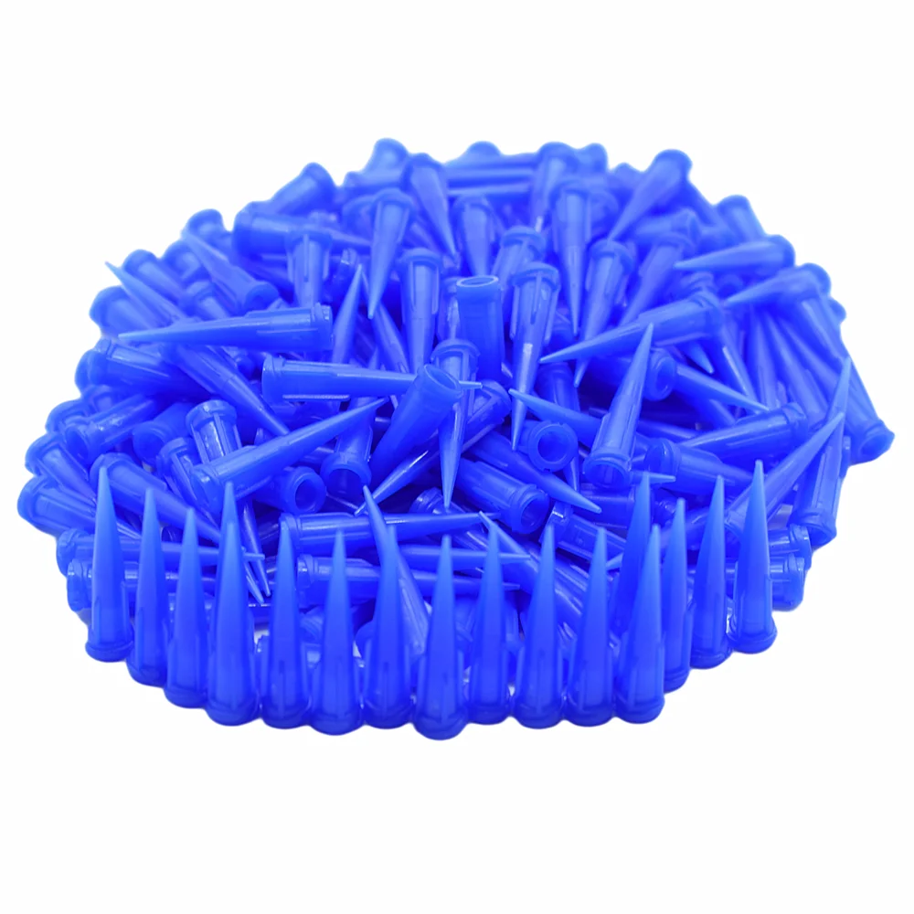 100/1000 pz punte per aghi di erogazione coniche colle sigillanti adesivi Dispenser aghi conici 22G punte smussate colla ago di plastica