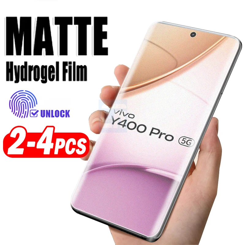 

2-4 шт. матовая гидрогелевая пленка с полным изгибом для Vivo Y400 Y300 Y200 Pro+, защитная пленка для экрана Vivo X Fold 5 3 Pro, не стекло