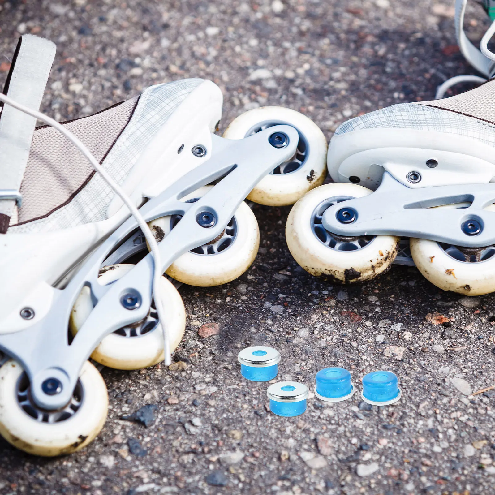 8Pcs Roller Skate Shock Absorbers PVC Bushings 95A Hardness Quad Skates Double-Row Impact Protection Skateboard Cushions - view 2