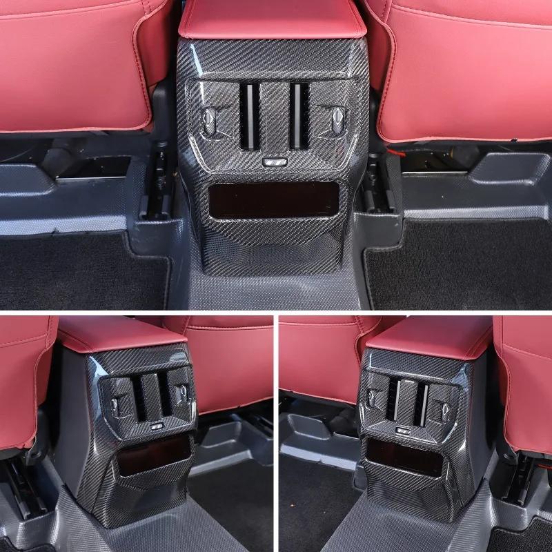 

Real Carbon Fiber For 2025 2026 BMW X3 G45 Center Console Rear Vent Kick Guard Outlet Frame Anti-Kick Panel Cover Accessories