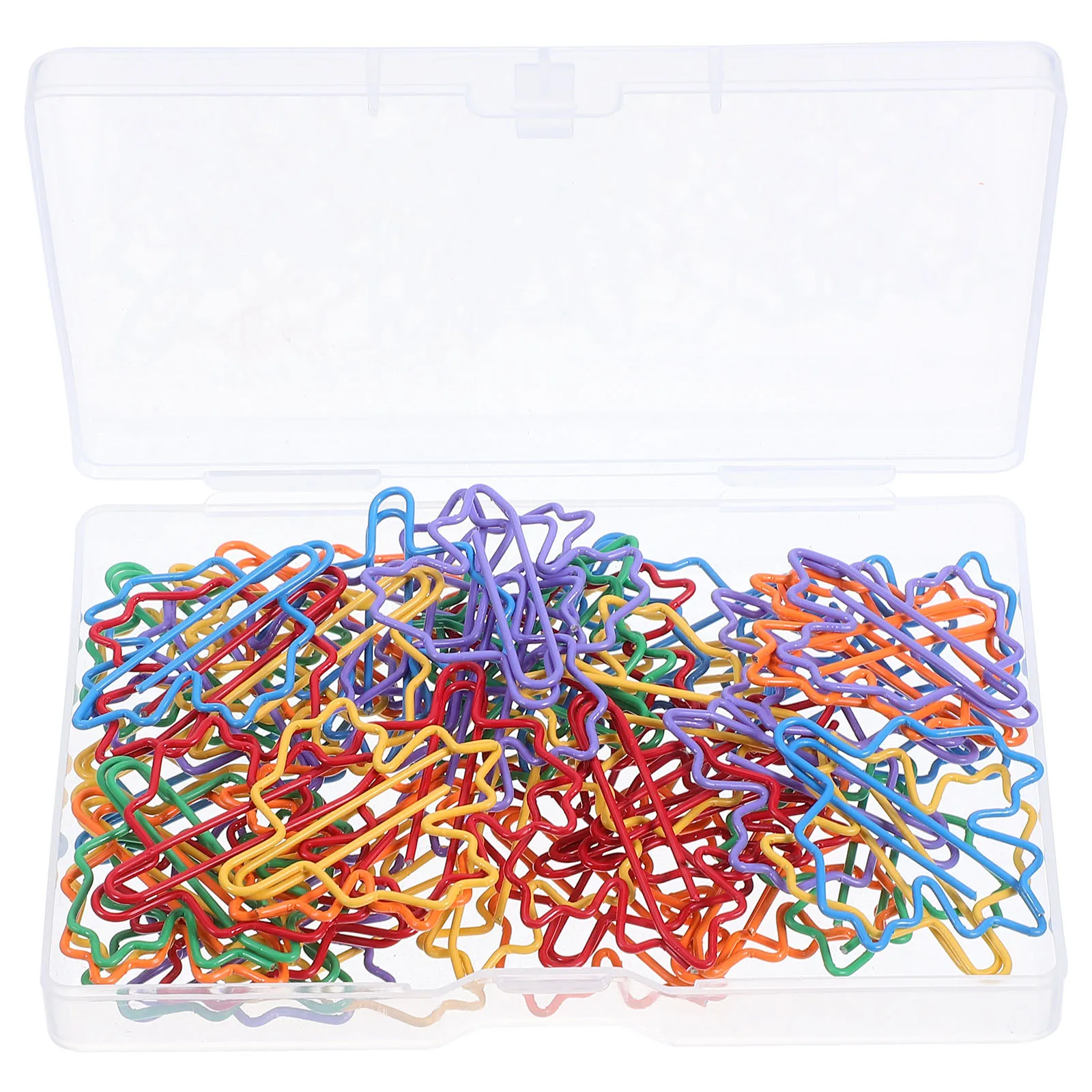 

50pcs Leaf Shaped Paper Clips Multicolored Document Accessories Decorative Metal Mini Office Craft Small Organizing Desk
