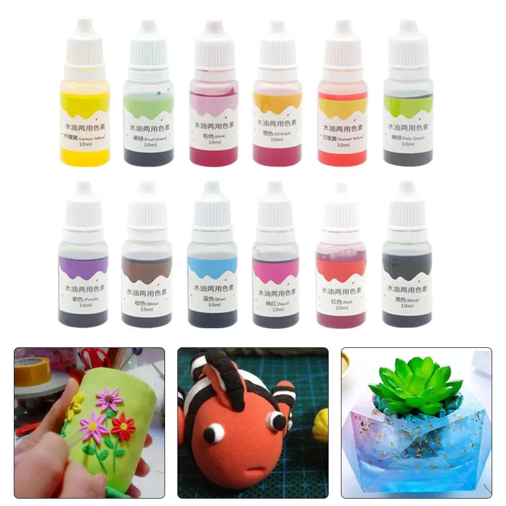 12 Bottle Food Coloring Pigments Soap Dye Handmade Cookie Baking Cake Soap Pastry Decor Resin Crafts Supplies