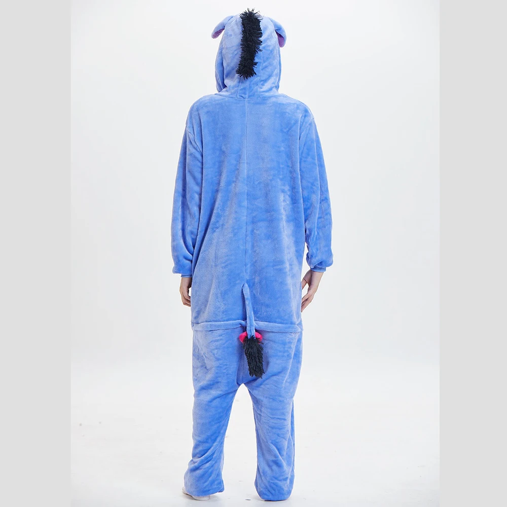 Unisex Erwachsene Stram pler Tier Halloween Kostüm Plüsch warme Weihnachten einteilige Pyjamas Nachtwäsche Cosplay Anzug für Frauen und Männer